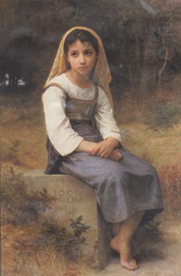 Meditation (mk26), Adolphe William Bouguereau